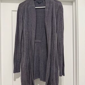 Barefoot Dreams Charcoal Open Front Cardigan